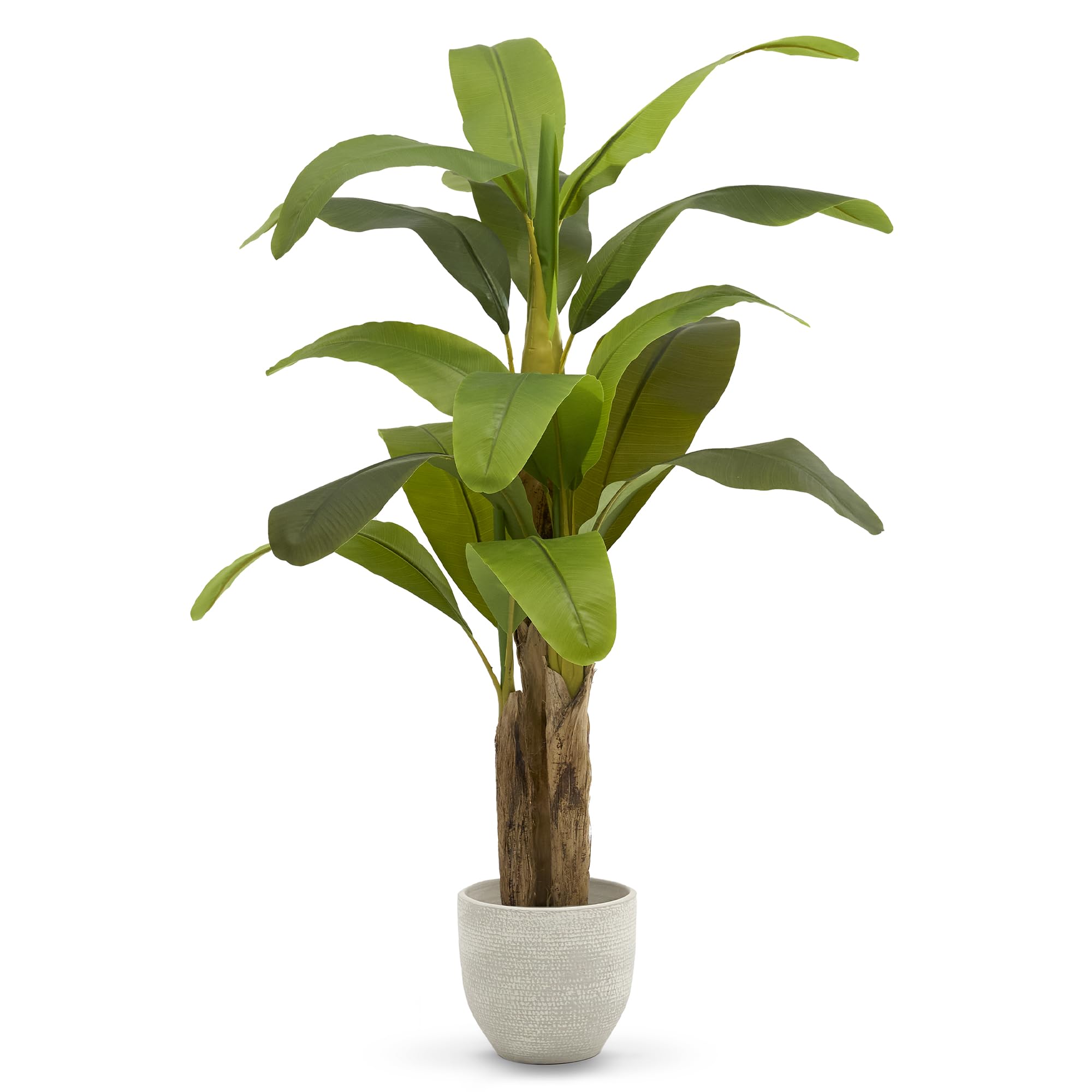MAIA SHOP Platanera Artificial 150 cm con Tronco Natural – Planta Artificial Realista, Árbol Decorativo Tropical para Hogar, Restaurantes y Proyectos de Interiorismo 150 cm Platanera