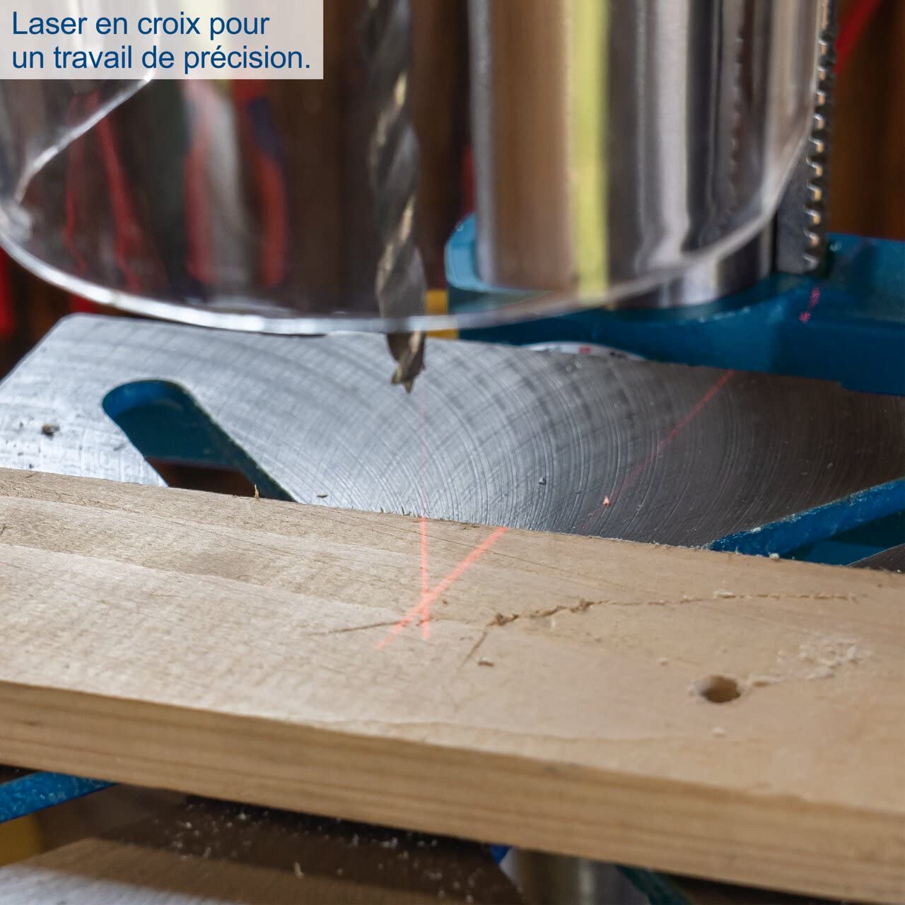 Scheppach Perceuse professionnelle à colonne DP19Vario | Perceuse d'établi | Vitesse variable | Mandrin 1,5 à 16mm | 550W | pour bois, métal et plastique | Laser & affichage de la vitesse de rotation