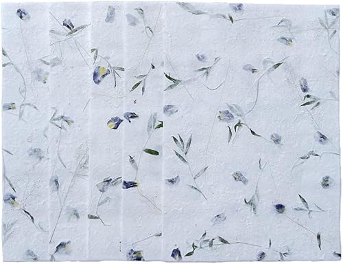 Hojas de papel de morera gruesas hechas a mano con flores naturales gruesas, para escritura, papel hecho a mano, papel decorativo, papel para hacer