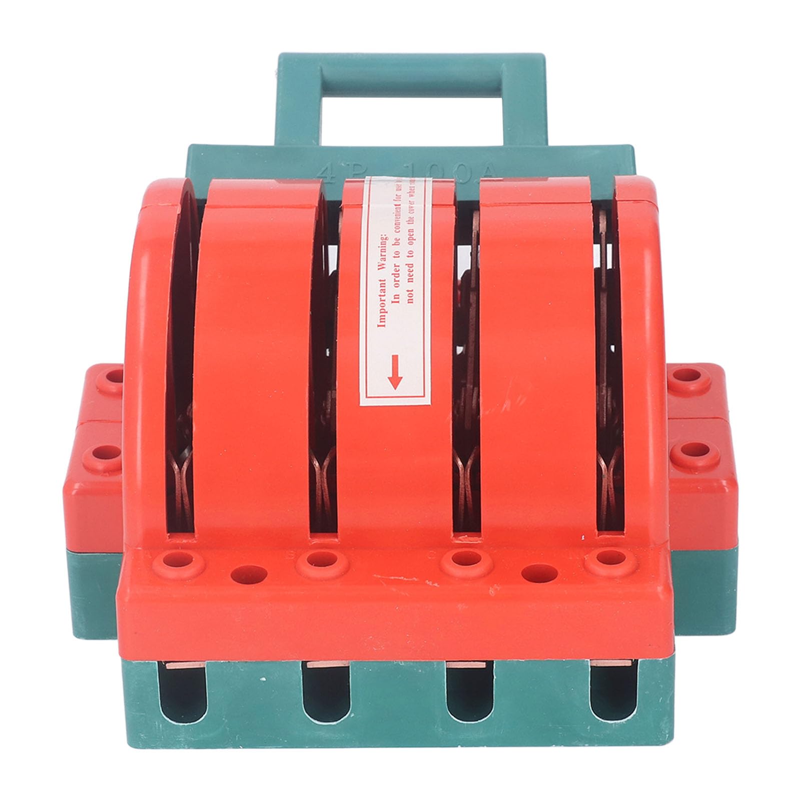 FTVOGUE Interruptor de Aislamiento Bipolar 100A 4P AC380V DPDT Interruptor de Transferencia Latón ABS Aislamiento 2 Fuente de Alimentación Conexión Firme para Equipos Industriales Domésticos
