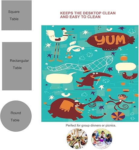 Miniatura 8 de Negro Manteles De Mesa De Tela Para Fiestas Negro Y Blanco, Mesa De Picnic Pequeña Impermeable A Prueba De Polvo 30 X 30 Pulgadas