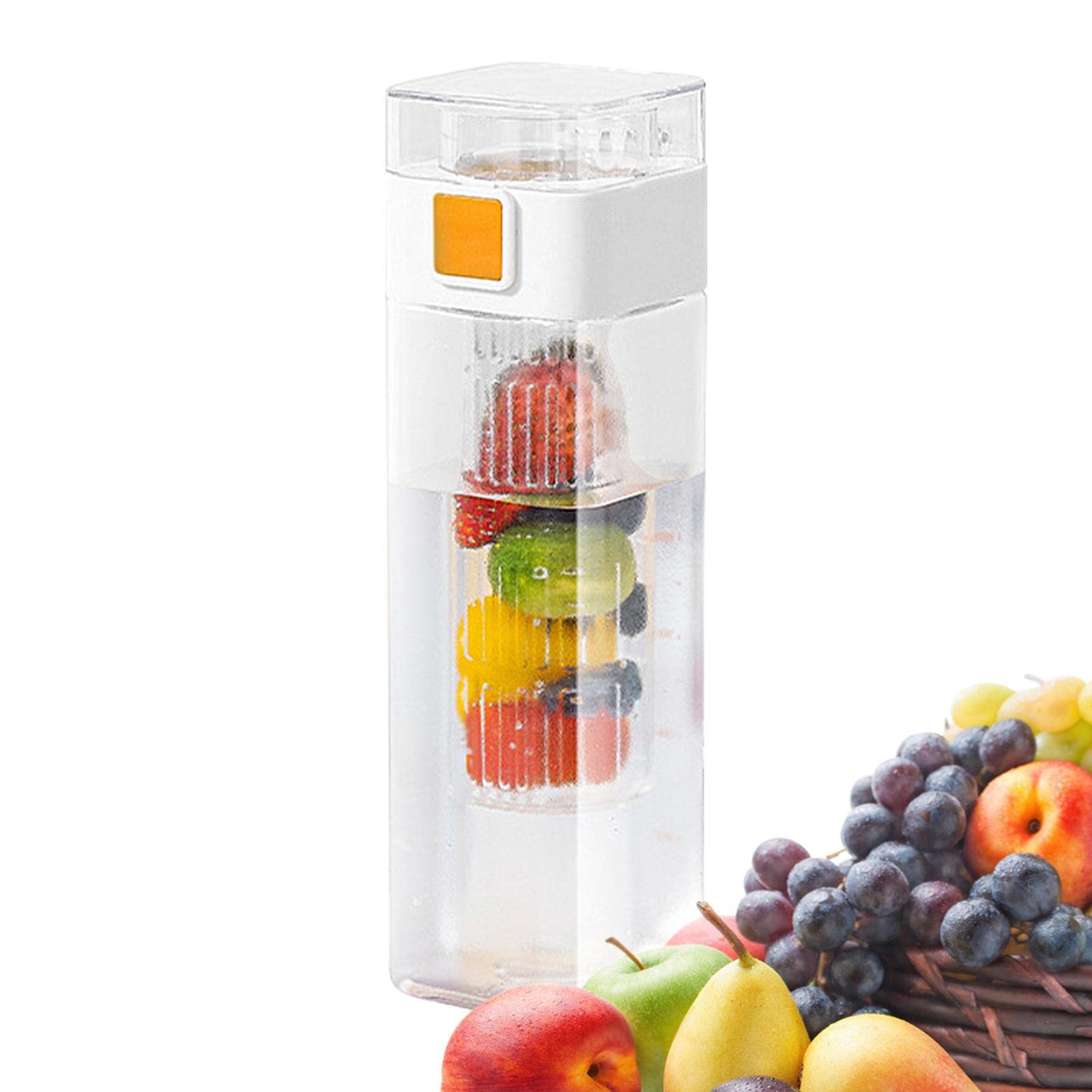 Vigcebit Water Diffuser for Fruit | Motivational Square Sports Outdoors Drinking Bottle,Drinking Sports Water Bottle for Fitness Gym & Outdoor