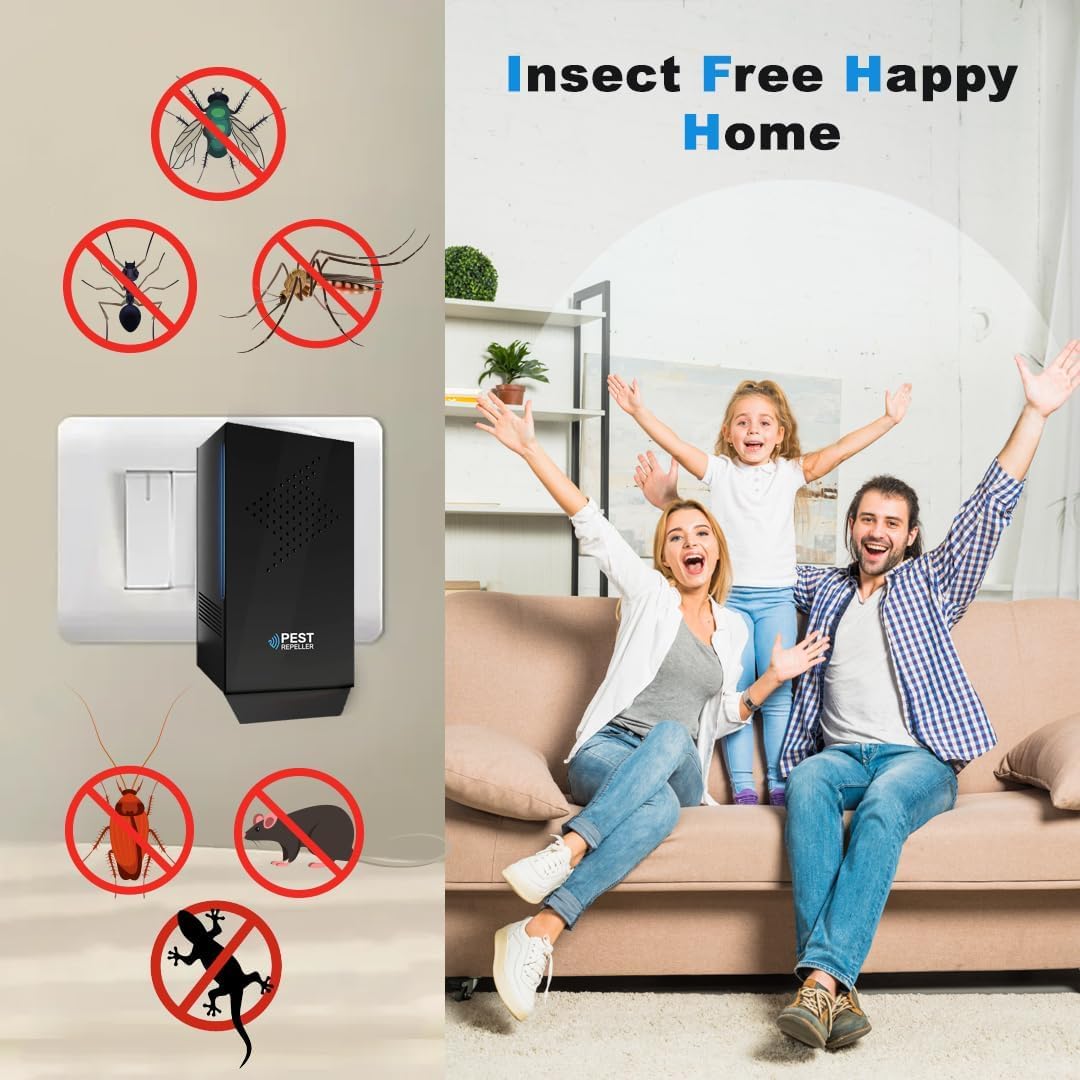 Ultrasonic Electric Pest Repellent Machine to Repel Lizard, Rat,Cockroach,Mosquito,Home Pest & Rodent Repelling Aid for Reject Ants for Reject Insect Mosquito Killer Machine (3) - Image 7 thumbnail