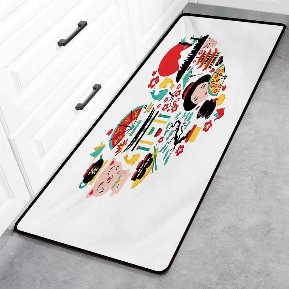 Japanese Runner Rug for Hallway, The Land of The Rising Sun
