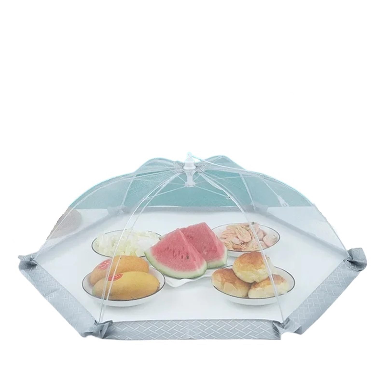 Netzabdeckung für Lebensmittel, Zusammenklappbares Netz, for Lebensmittel oder Grau, 60–80 cm, for Camping, Grill, drinnen und draußen, Küche, Fliegengitter(70 cm)