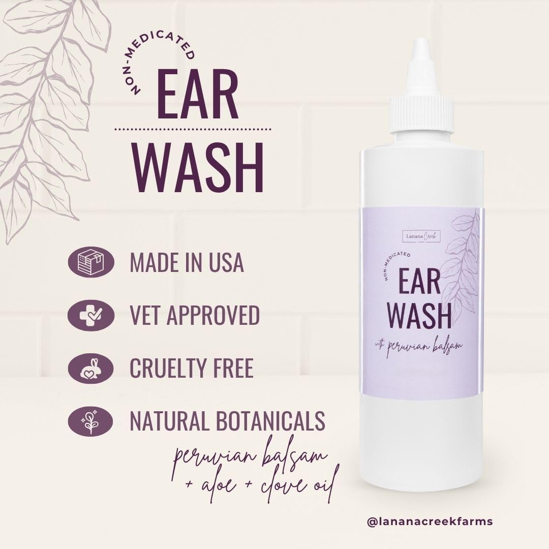 Lanana Creek Farms® Botanical Ear Wash 7.7 oz Squeeze Bottle with Squirt Nozzle | Gentle | Non-Medicated | Gentle on The Ears | Made in The USA - image 3
