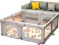 Cercadinho Para Bebês, Playground Infantil, Chiqueirinho. Desmontável, Super Resistente. Com Proteção para seu Bebê (Com Bolsa Para Transporte)