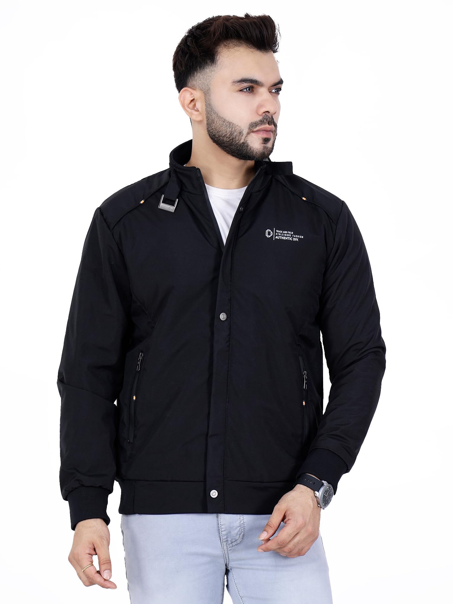 Jacket For Men Casual Zipper Bomber For Winter-image-24