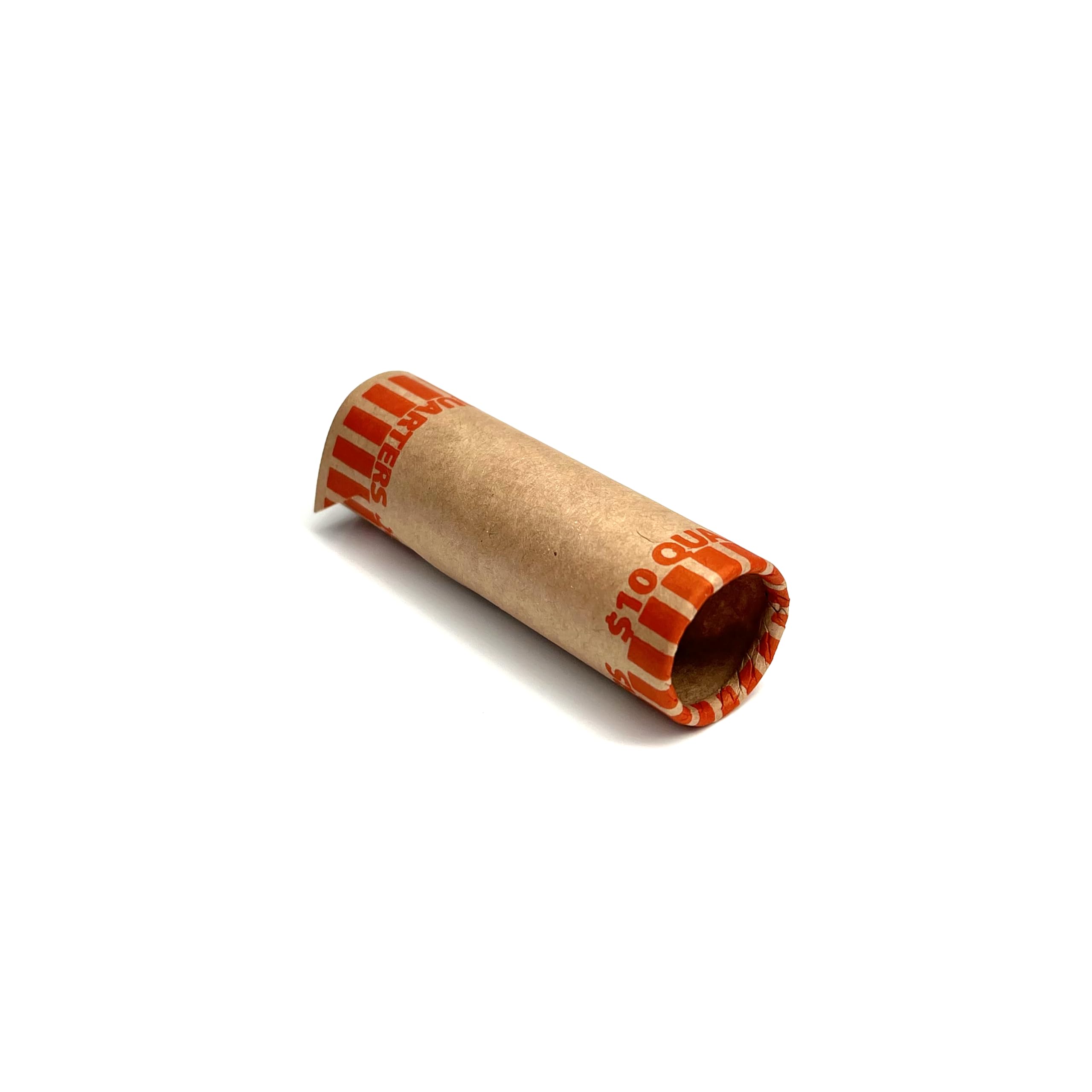 Huron Crimped Quarter Coin Wrapper, $10 Roll Orange (1000 pcs)