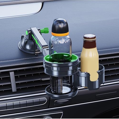 Miniatura 5 de Adjustable Large Suction Cup Drink Holder for Cars, Trucks, for Vans, Featuring Anti-Shake Technology and Non-Slip Grip, Black