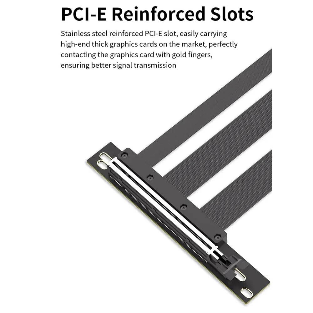 PCI-E 5.0 X16 Riser kabel przedłużający do karty graficznej montaż 90° przedłużacz GPU czarny