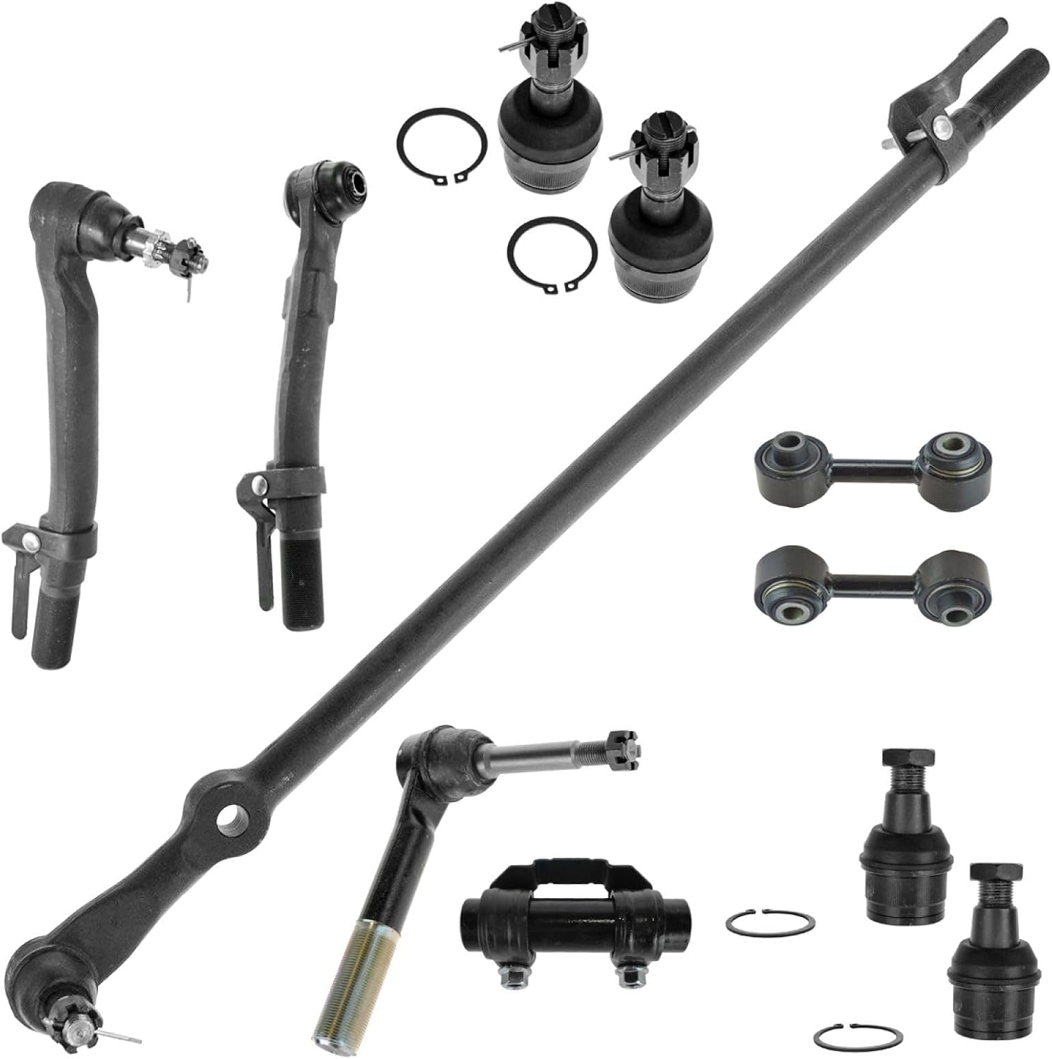 11 Piece Kit Tie Rod End Drag Link Ball Joint Sway Bar Link for Super Duty Truck