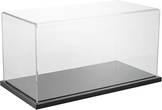 Plymor Clear Acrylic Display Case with Black Base, 10" x 5" x 5"