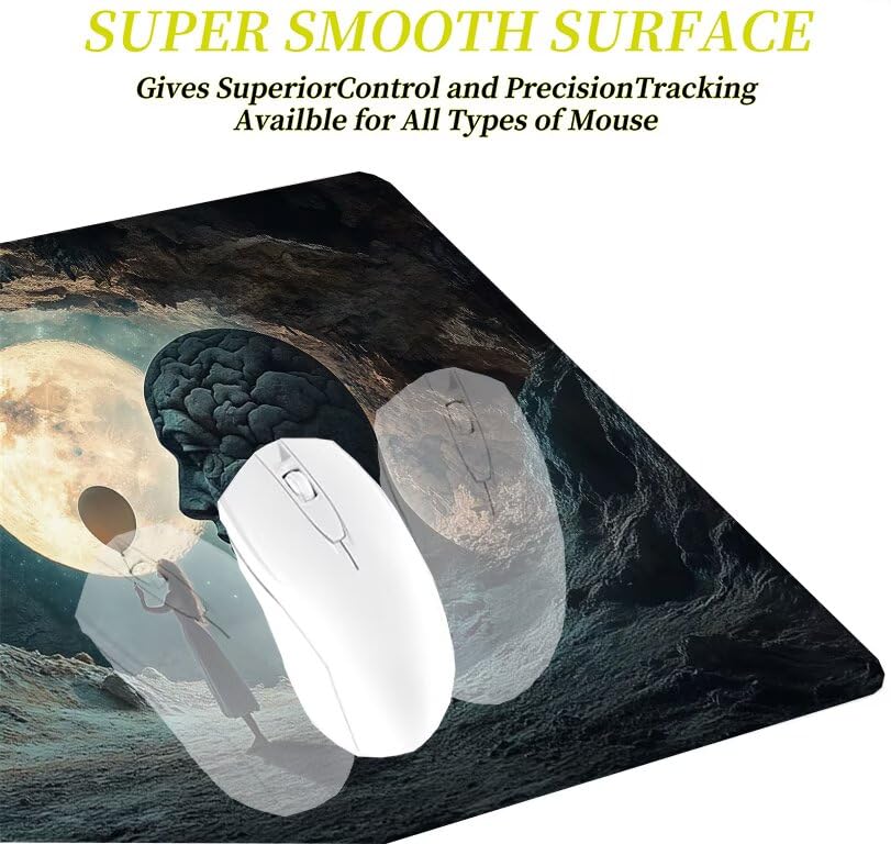 Tapis souris lune 1000x400 pour accessoire bureau travail pc - 4