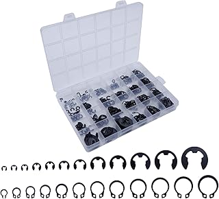 Savagrow E-Clip Assortment Kit – 304 Stainless Steel – 324 PCS, External Retaining Rings & C-Clips for Automotive, Machinery, DIY | Heat-Treated Anti-Corrosion Fasteners（C-Clips& …