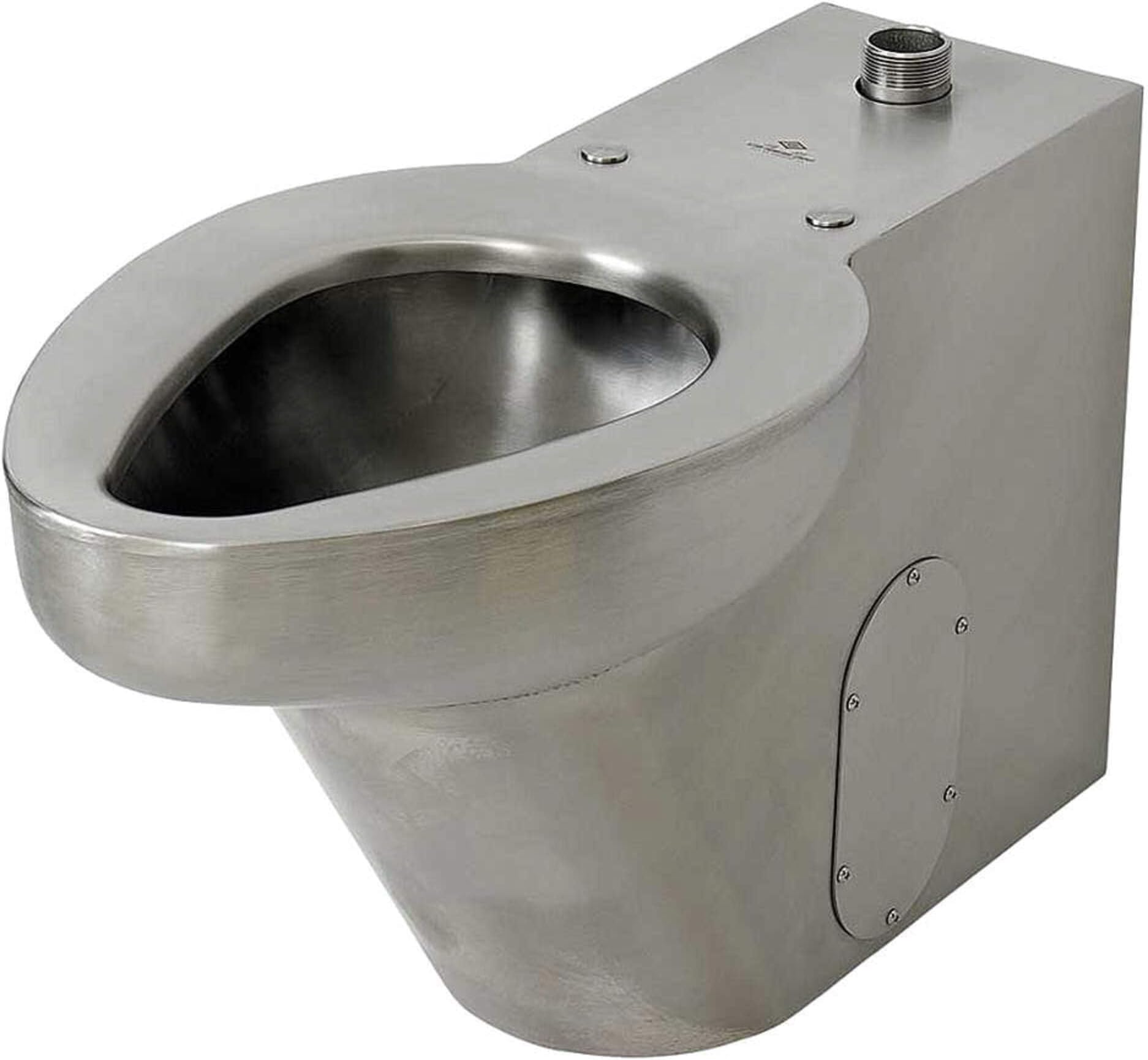 Toilet, Floor, Satin, Stainless Steel