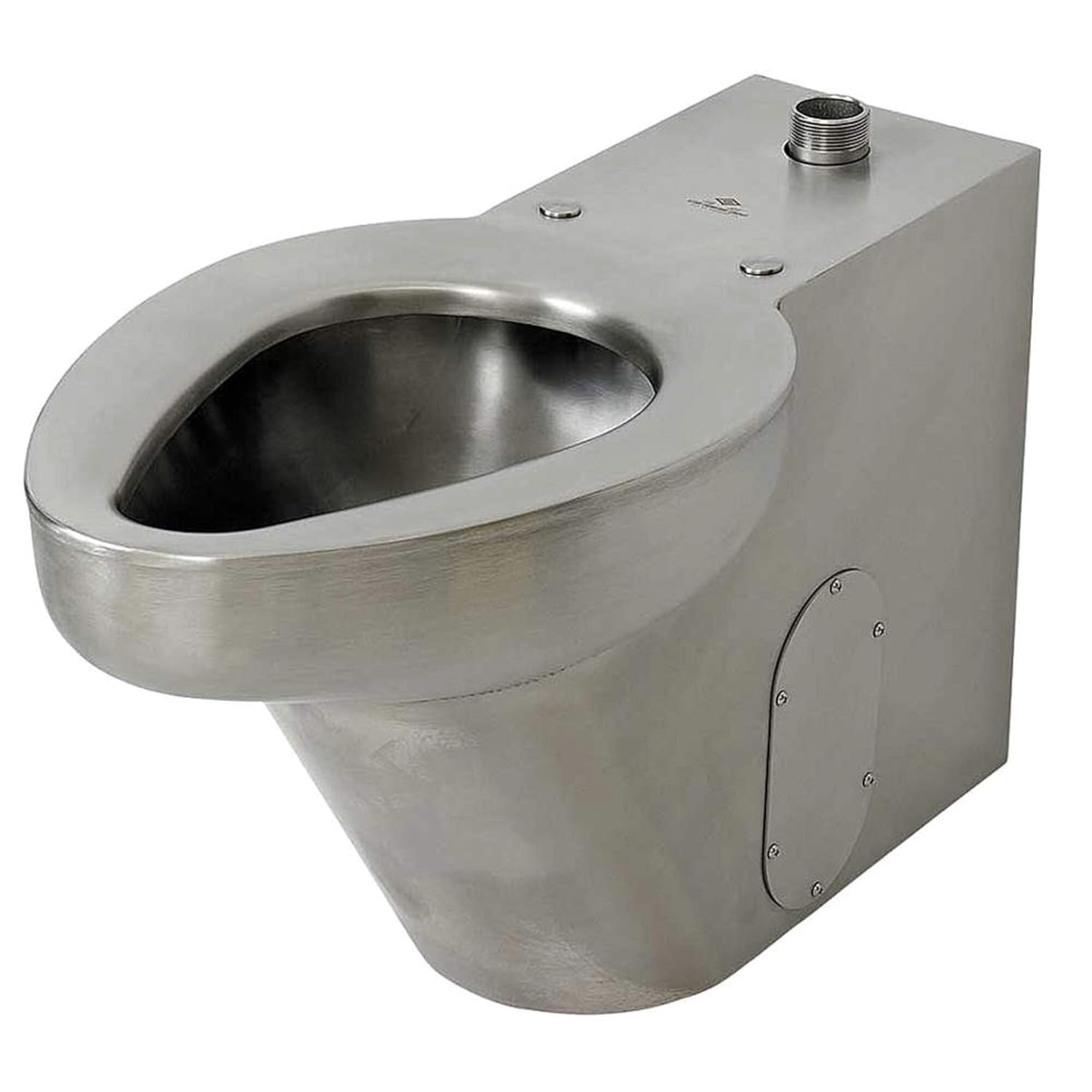 Toilet, Floor, Satin, Stainless Steel