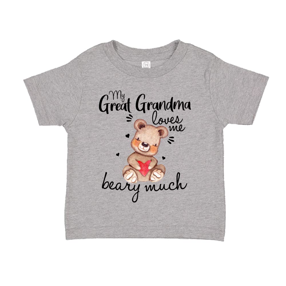 My Great Grandma Loves Me Beary Much Toddler T-Shirt 3T Athletic Heather
