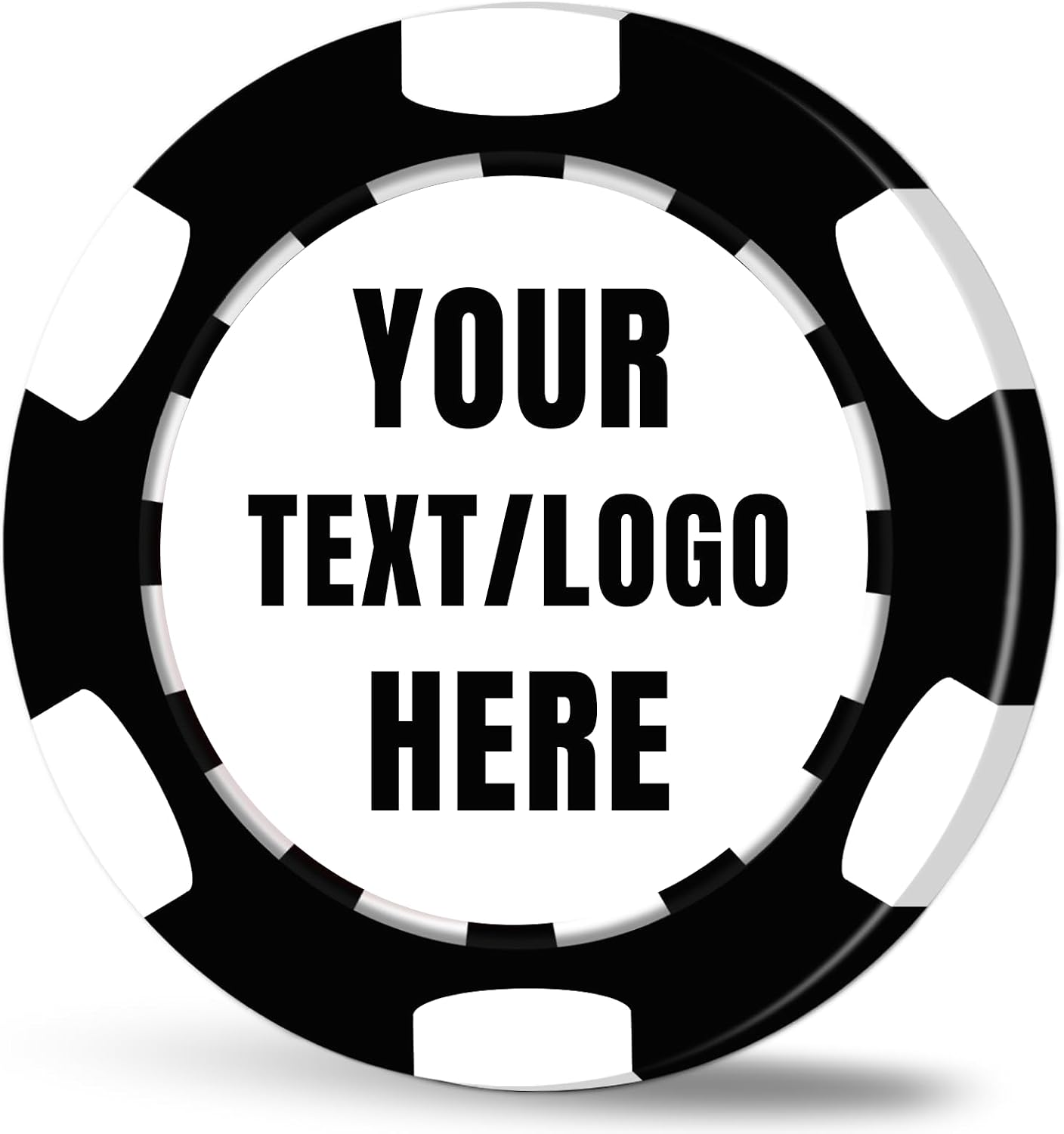 50-500PCS Personalized Clay Poker Chips 12 Grams |Custom with Logo, Text|Double-Sided Full-Color Printing|Perfect for Bar Tokens, Golf Markers, Wedding Favors,Casino Night(C)