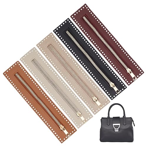 WADORN 5 Colors PU Leather Zipper, 10.6 Inch Leather Sewing