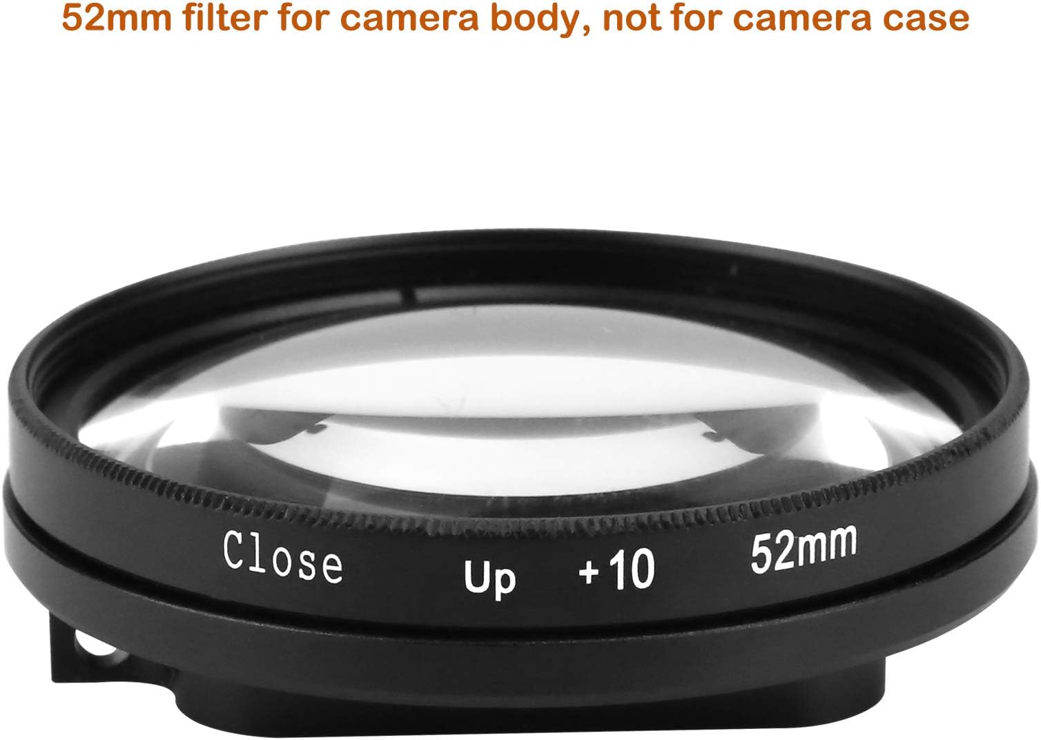 D&F 52mm Professional Close-Up Macro Filter Lens 10X Magnificatoin High Definition Lens for Hero 5/Hero 6/Hero 7 Black/Hero(2018) Camera Body (Not for Camera Housing)
