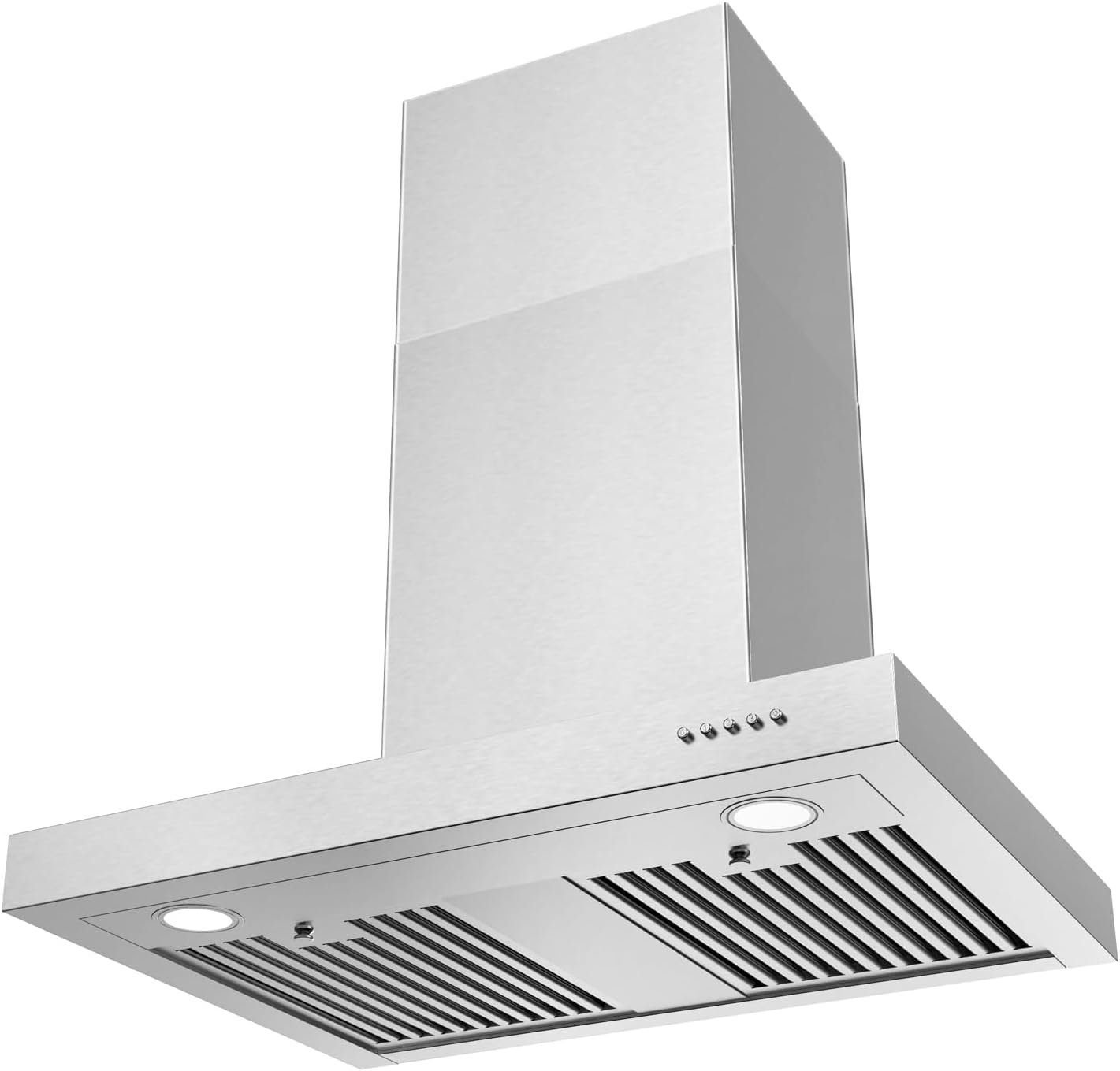 JOEAONZ Wall Mount Range Hood 30 Inch 900CFM Vent Hood T Shape with Stainless Steel Stove Hood Split Type Permanent Grease Baffle Filter, Chimney Style Kitchen Exhaust Fan, Ductless Convertible