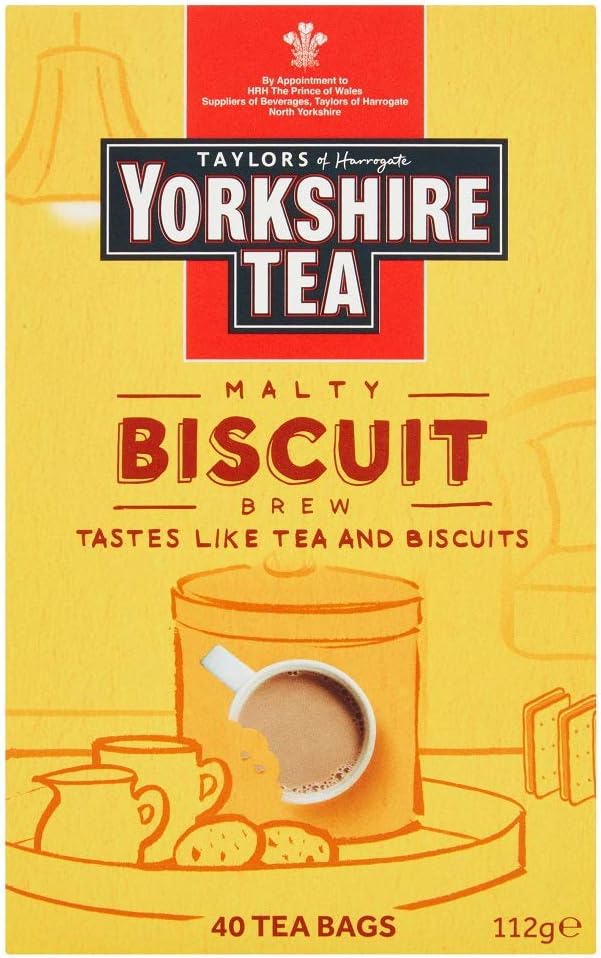 Yorkshire TeaBiscuit Brew 40 Tea Bags 100G (Pack of 3)