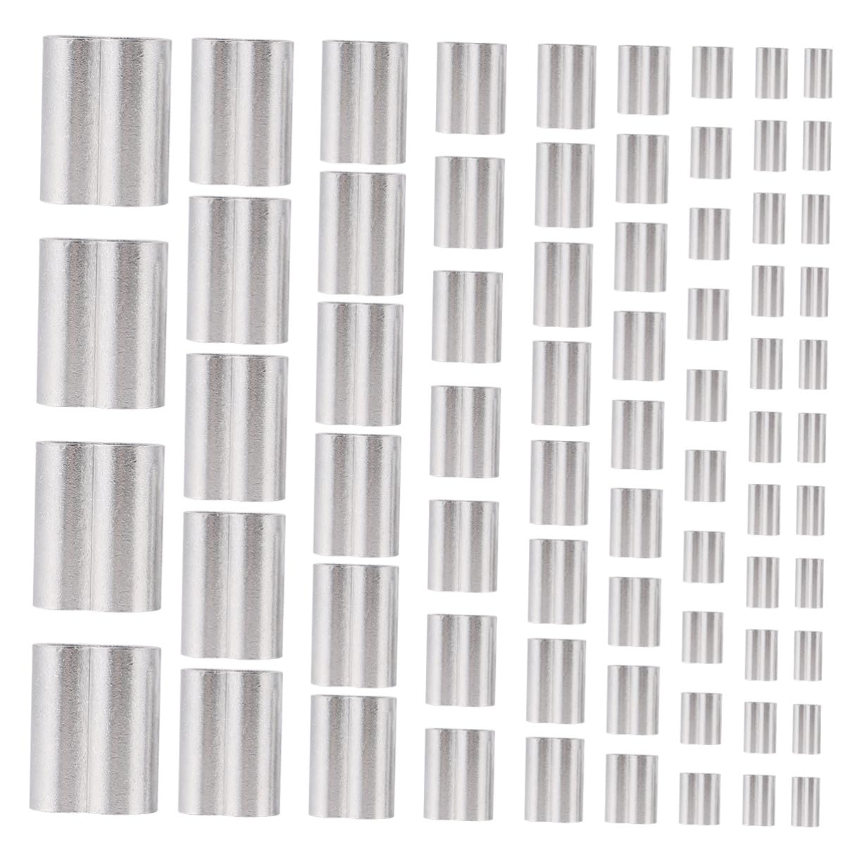 320 pièces Manchons Aluminium à Double pour Câble Acier Sertissage Boucle de Câble Résistant Corrosion Serre Cable pour Travaux Agricoles et Mariage