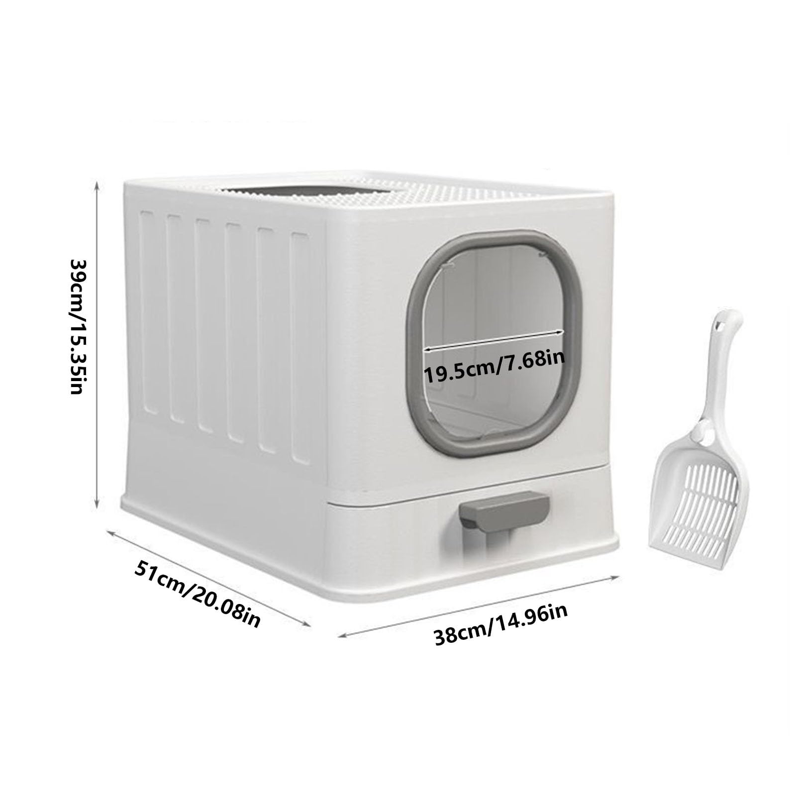 Lettiera per Gatti Lettiera for gatti, toilette for gatti completamente chiusa con porta, grande toilette for gatti con ingresso dall'alto e paletta, anti-schizzi, lettiere for gatti, forniture for an