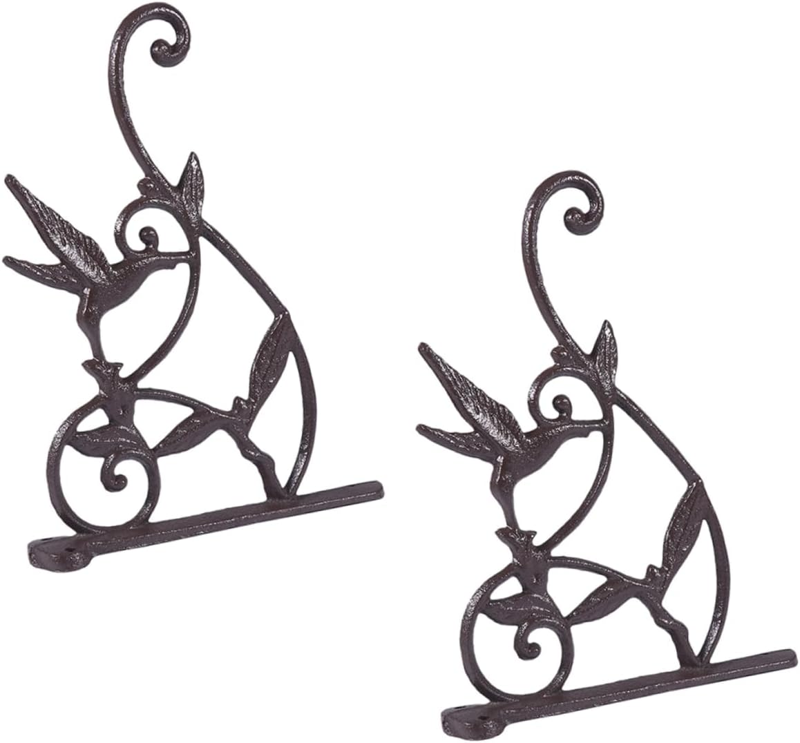 Mikikit 2pcs Indoor Plant Hanger Brackets Multi-Function Garden Flower Pot Holder Decorative Lantern Hanger