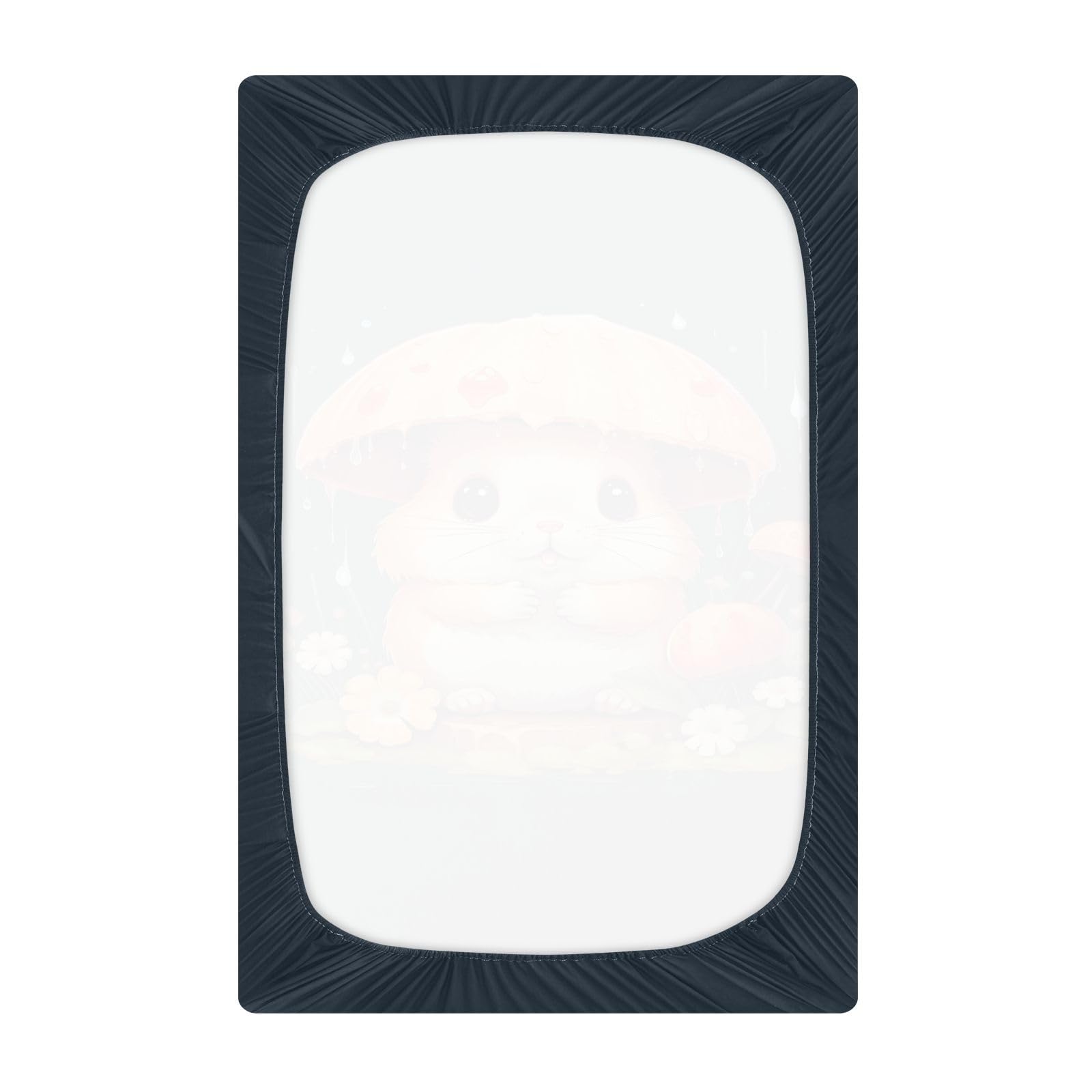 JIPONI Hamster Mushroom Soft Playard Sheet- Pack & Play Sheets Fitted, Breathable Mattress Cover for Standard Size Play Yard, 39’x27’x5’