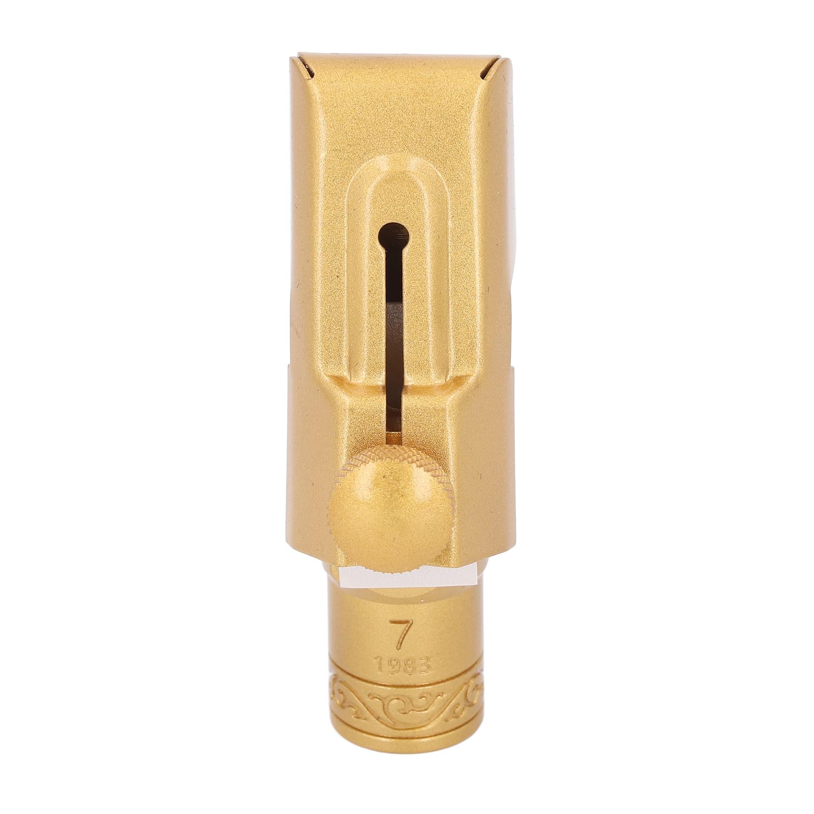 Dpofirs Bocchino per Sax Soprano in Ottone Placcato Oro Smerigliato con Tono Brillante per Esibizioni Professionali e Pratica per Sassofonisti