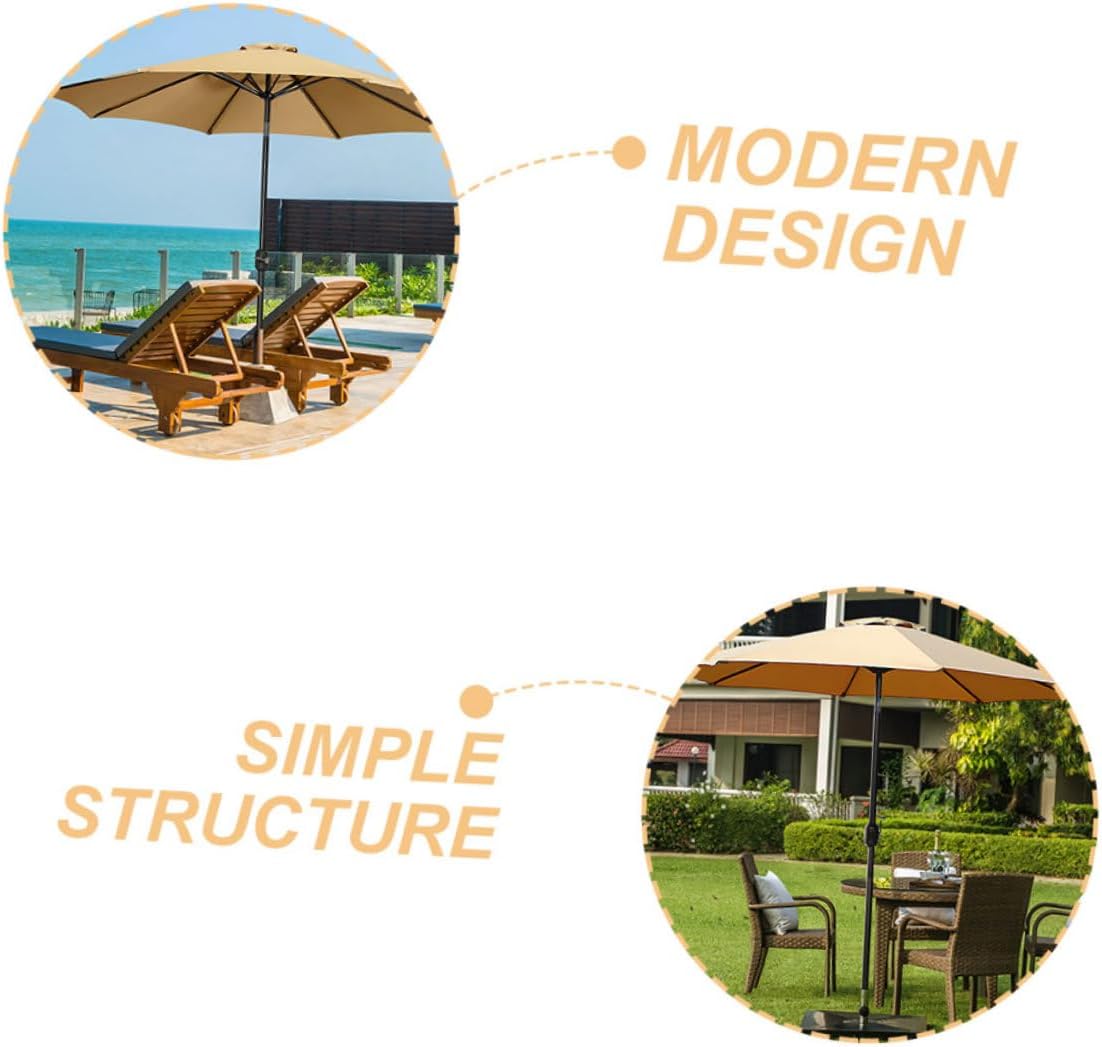 Umbrella Canopy Replacement for 8 Ribs 2.7m Outdoor Patio Umbrella Cover