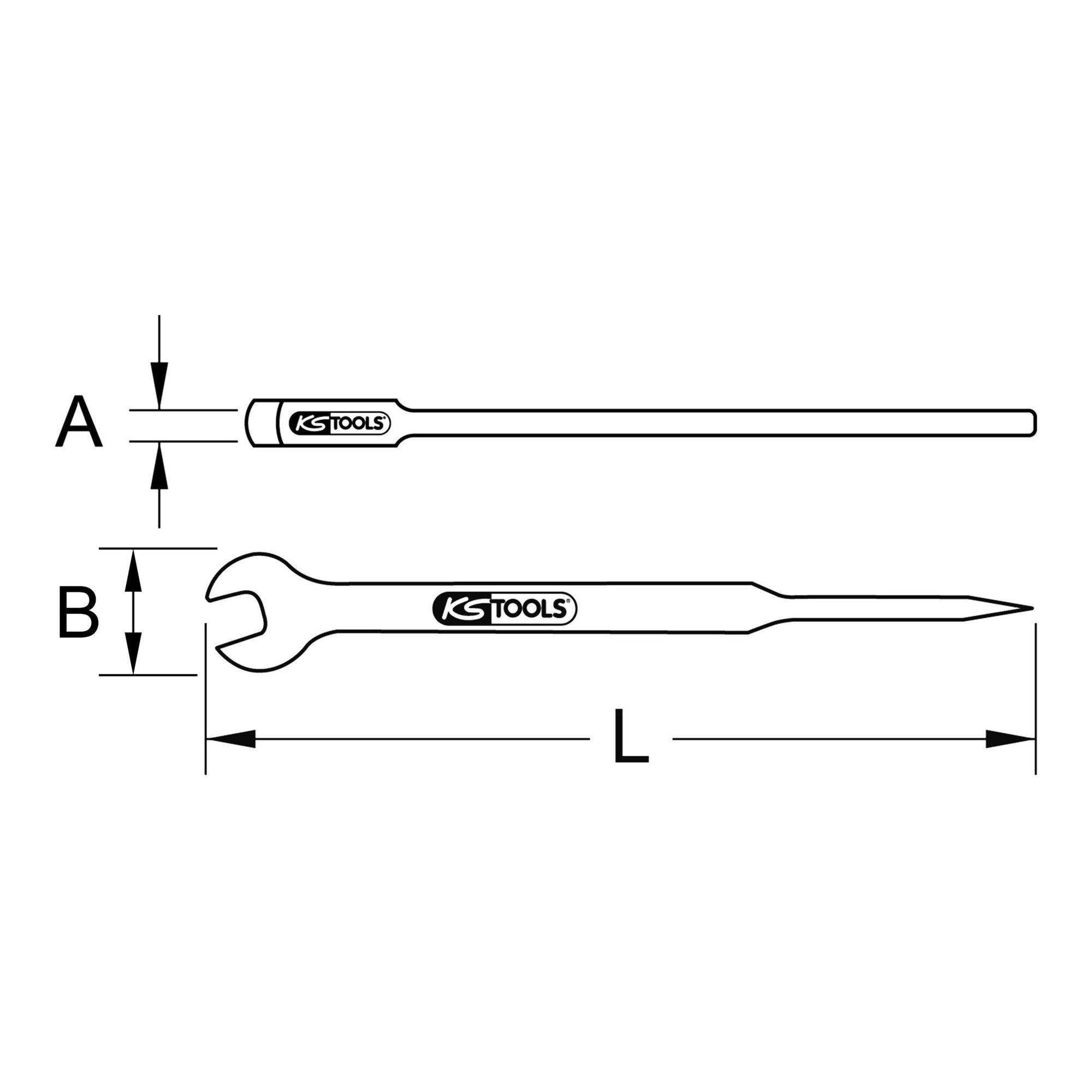 KS Tools 9638132 Bronze Plus Mounting Wrench with Pin, Offset, 18 mm - Image 2