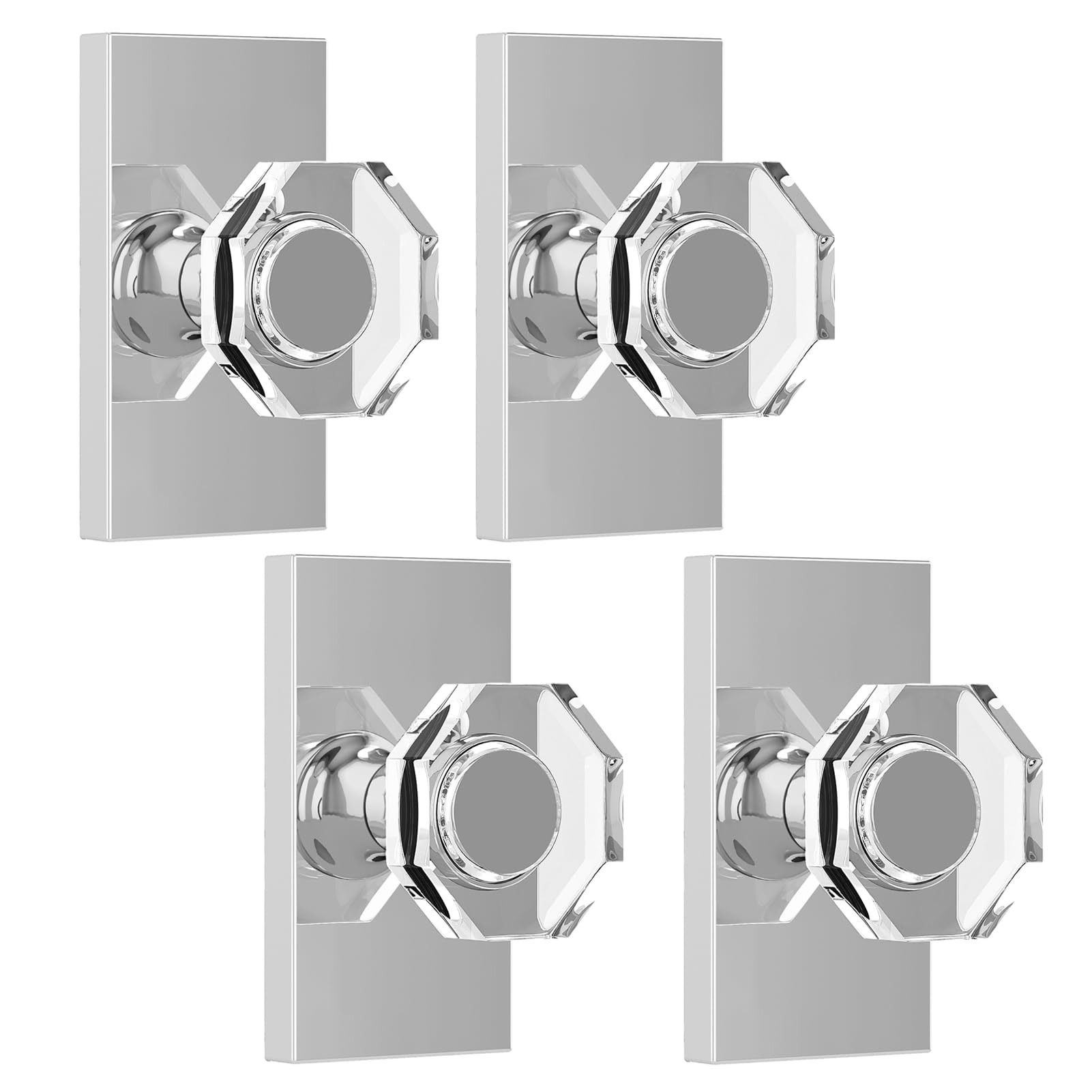Black Crystal Door Knobs - Modern & Secure -18