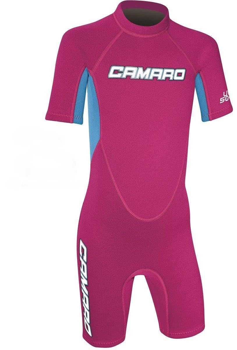 CAMARO Flex Kinder Shorty Toddler Reactor Spring Neopren Neoprenanzug Schwimmanzug pink