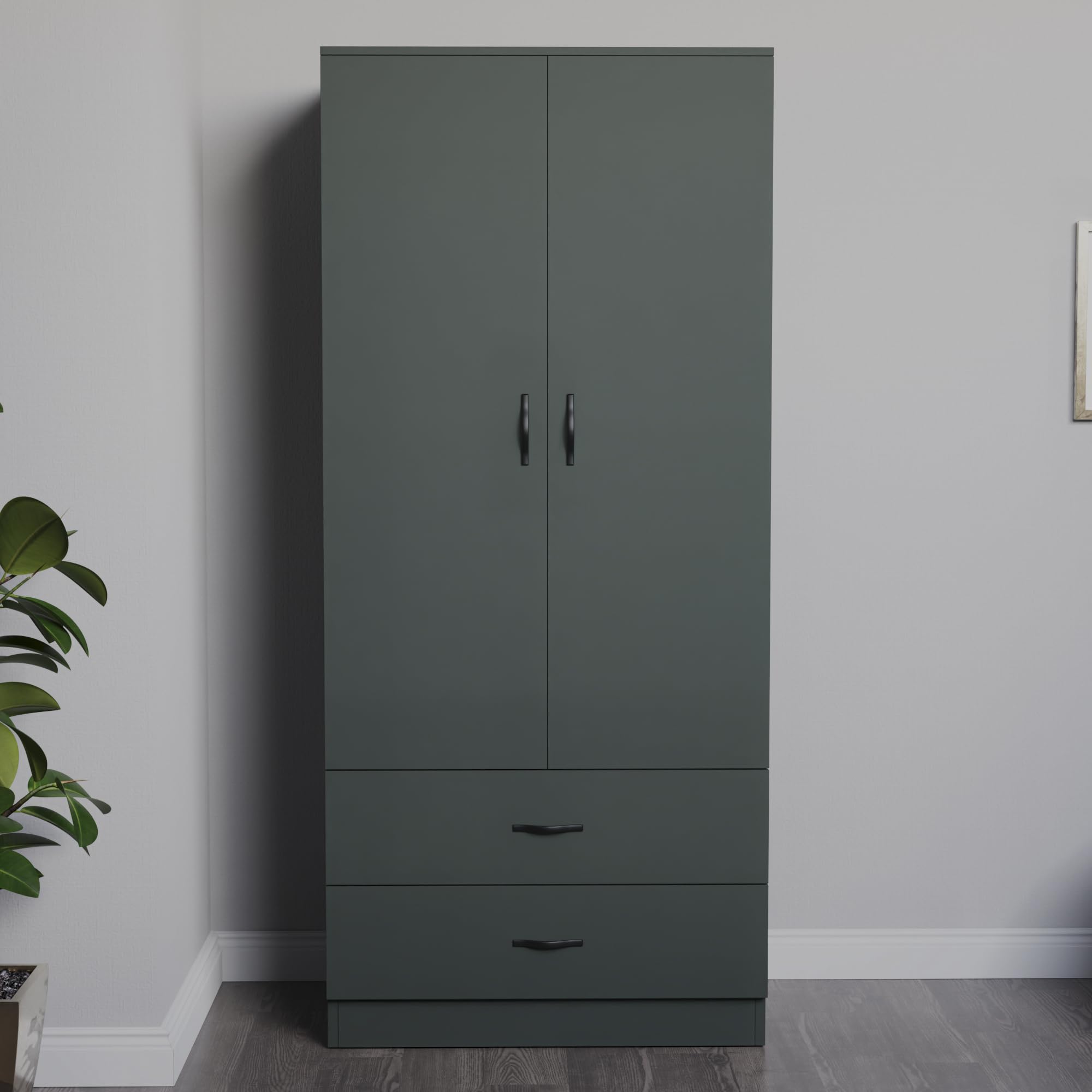 Vida Designs 2 Door 2 Drawer Wardrobe (Green)