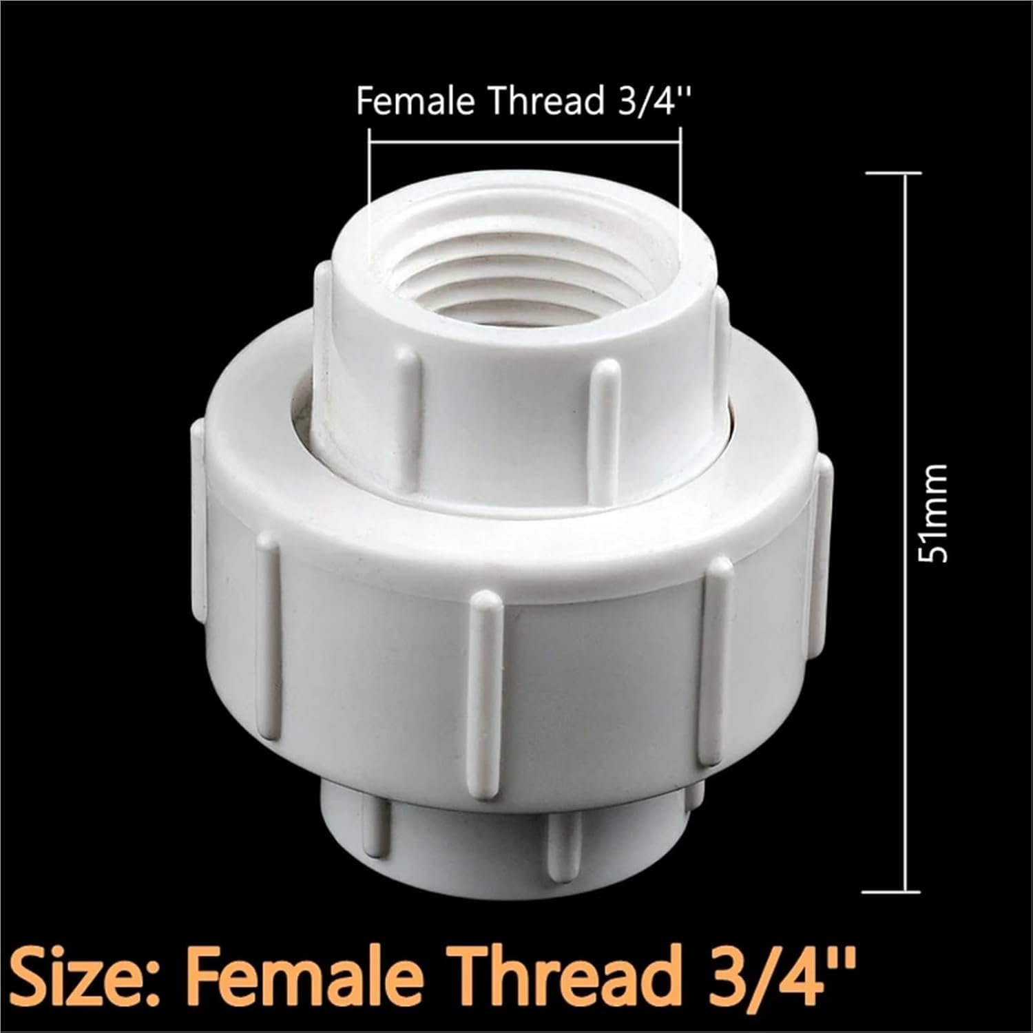 Conector de manguera Conector de tubería de agua, 1 pieza, rosca hembra de 1/2'', 3/4'' y 1'', conector de PVC, accesorio for tubería de agua, adaptador de riego for plantas de jardín y peceras.