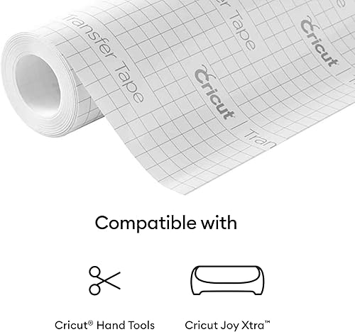 Miniatura 6 de Cricut Joy Xtra - Cinta de transferencia de vinilo (9.5 pulgadas x 3 pies), papel de transferencia de vinilo transparente para etiquetas,