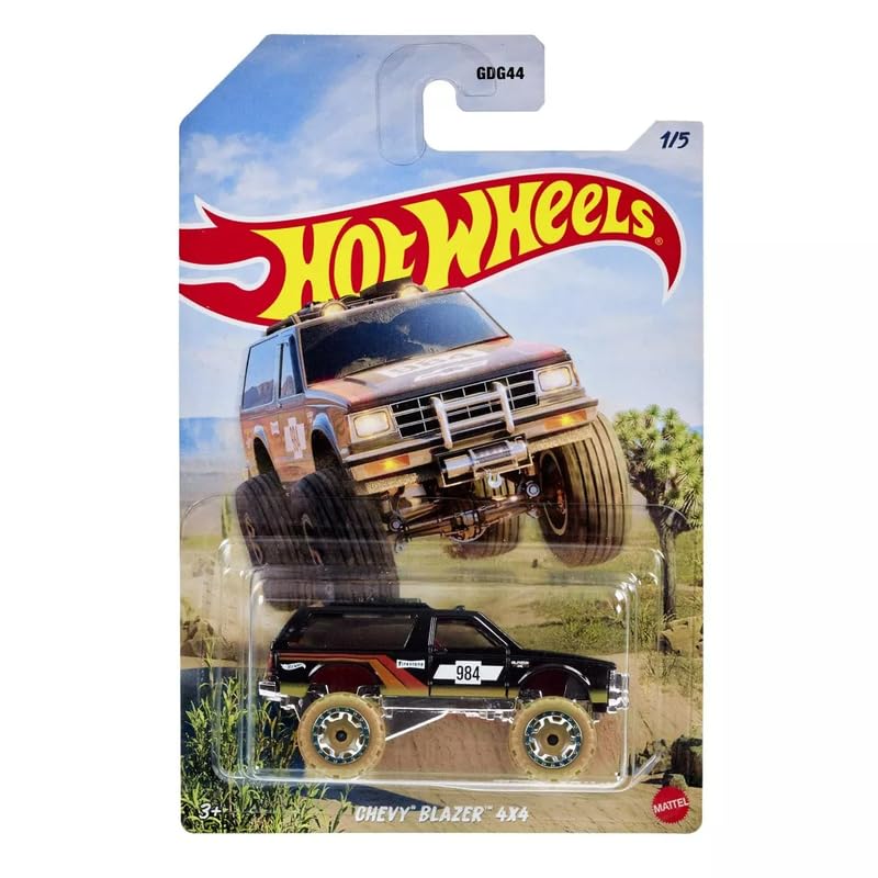Hot WheelsHot Wheels Chevy Blazer 4x4 Off-Road Mud Runners 1:64 Scale 1/5 (Black)