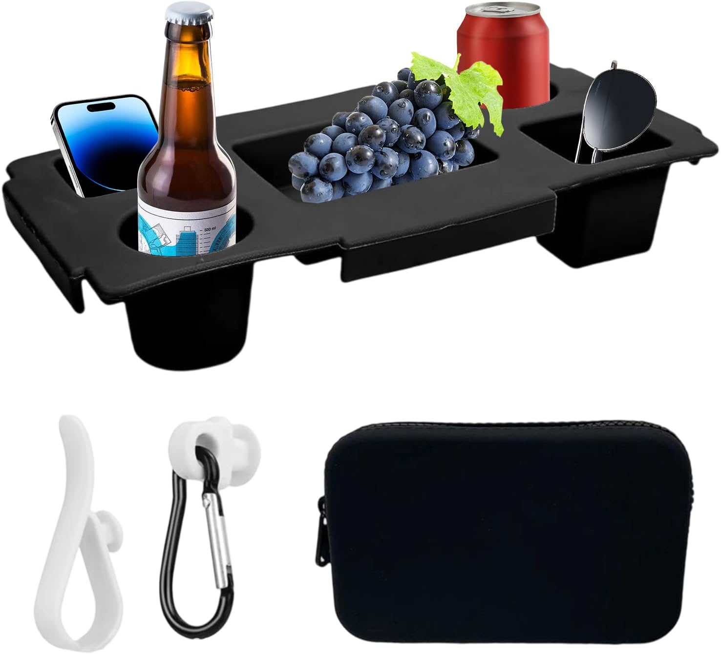 ビーチバッグ用トップカップトレイ - ビーチバッグトッパー EVAカップホルダー - クイックセットアップ 多機能オーガナイザー 電