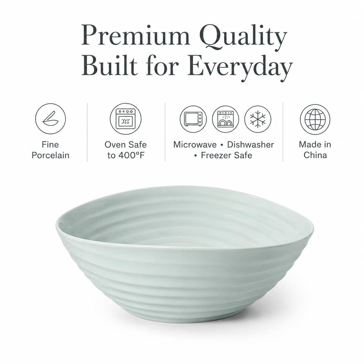 Portmeirion Sophie Conran Celadon Cereal Bowl Set of 4 product thumbnail 6