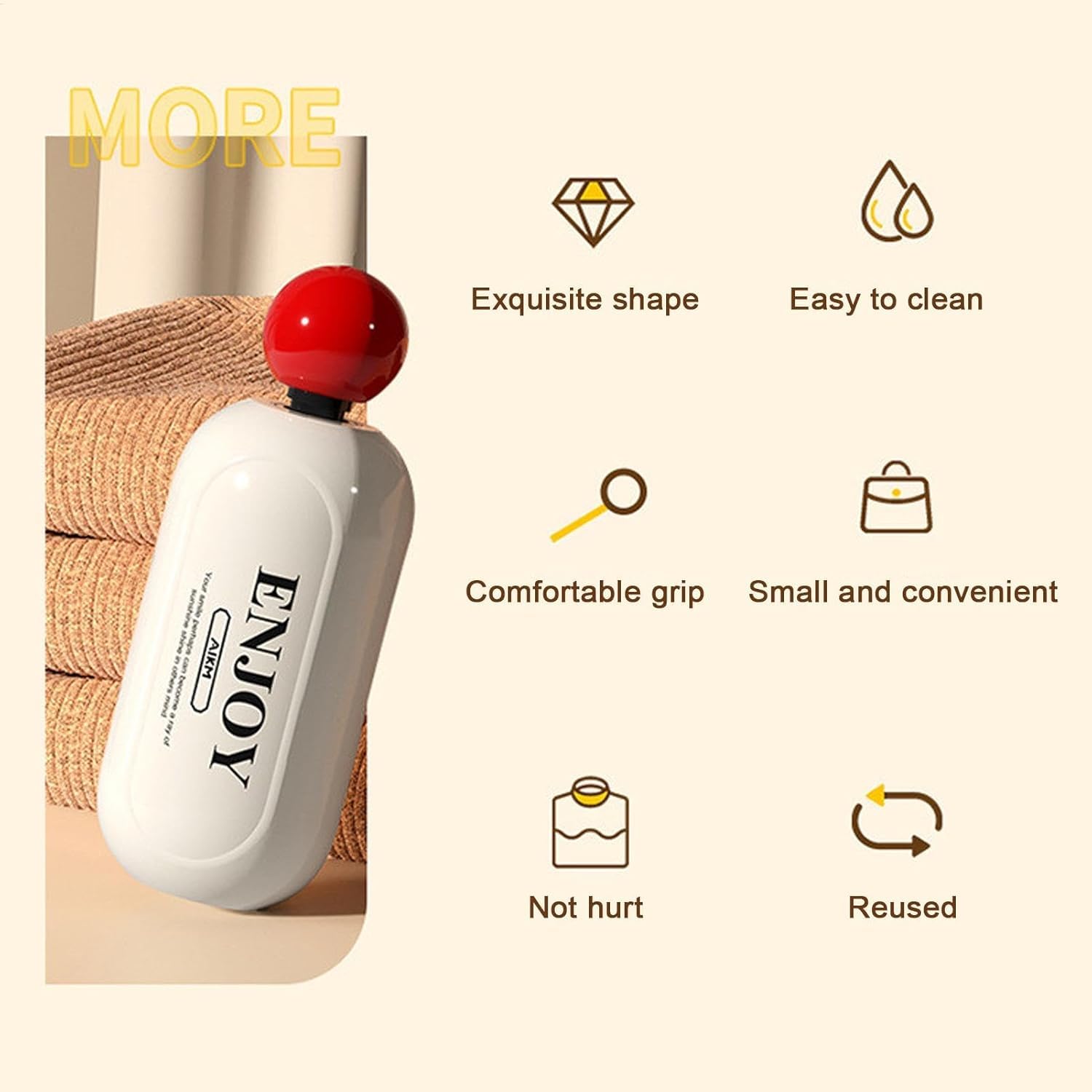 Enjoy Lint Roller, Enjoy Sticky Lint Roller, Reusable Sticky Roller, 2 In1 Washable Lint Remover, Portable Reusable Lint Roller, Good Life Lint Roller, for Clothes, Dog & Cat Hair (2 Pcs)