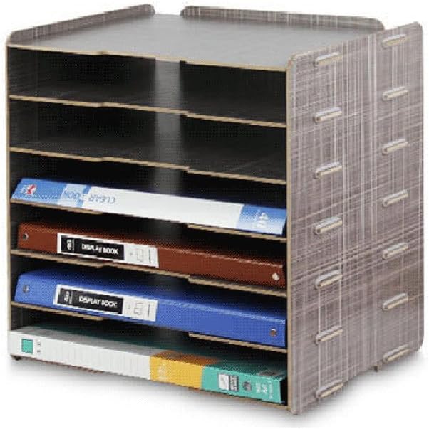 File Cabinet File Cabinets Drawer Type Wooden Korean Style 6-Layer A4 Document Shelf File Box Office Classification Storage Cabinets,C