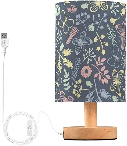 Miniatura 2 de Table Lamp USB Lamps for Small Spaces Cottage Butterfly Leaf Flower Lamp for Desk Library