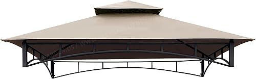 APEX GARDEN Toldo de repuesto para el modelo #L-GG034PST, HD Hampton Bay Heathermoore Patio al aire libre 8 pies x 5 pies Gazebo para parrilla (solo