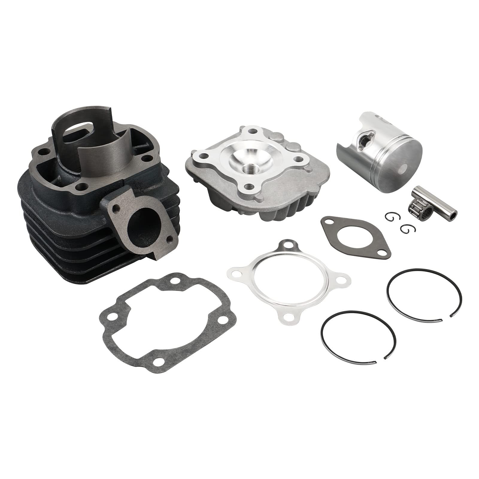 NICECNC 70CC Big Bore Cylinder Head Rebuild Kit Compatible with ETON Viper 50 Lightning 50 Impulse50,Replacement for most Chinese Scooters with JOG/MinarelliI/Yamaha CLONE Motors