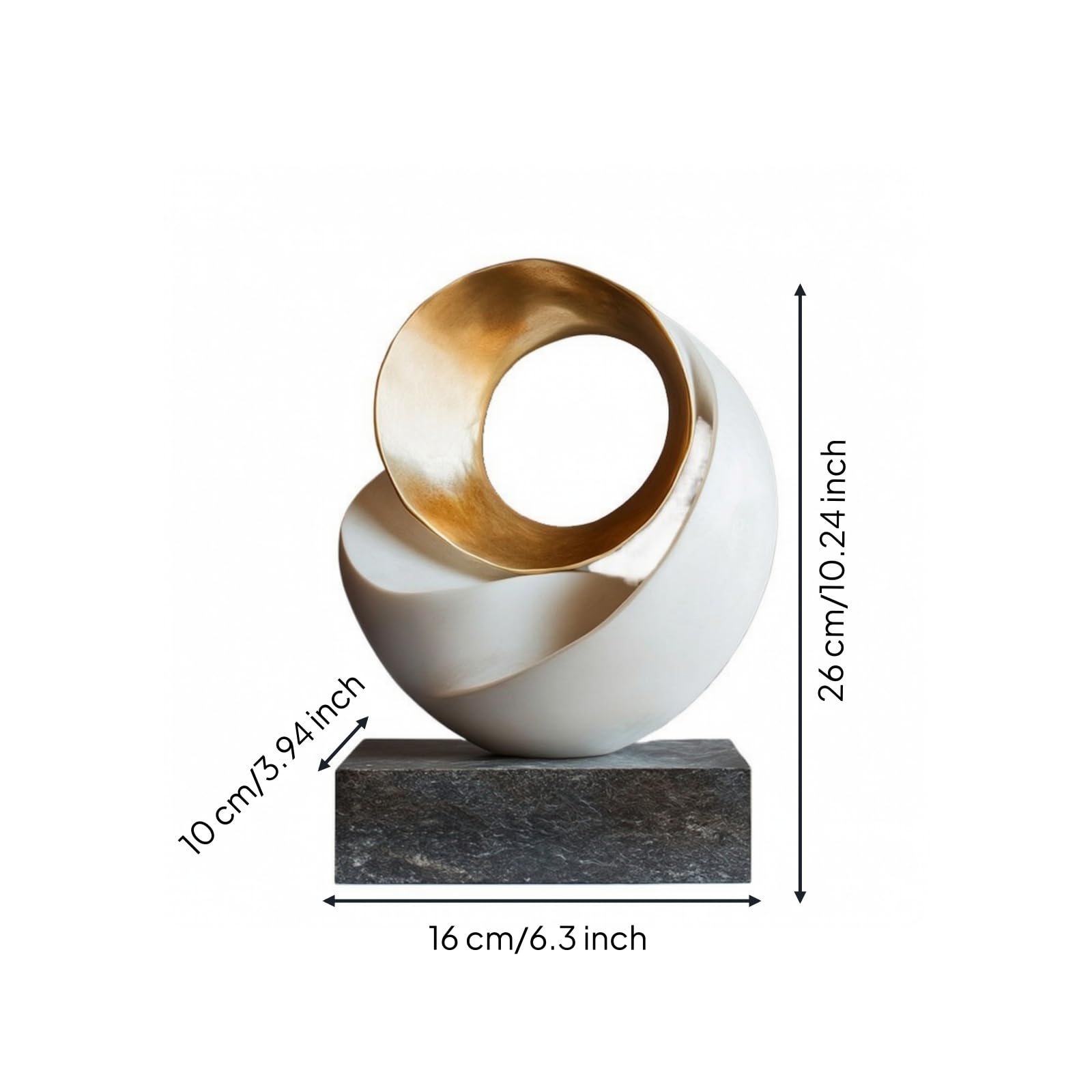 Estatua Geométrica Minimalista, 16x10x26cm
