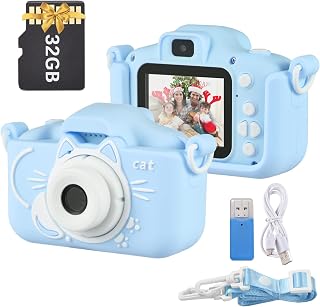 Kkcare X8 Mini Camera Kids Camera Digital 1080P Câmera de Vídeo 1080P Câmera de 20MP Tela IPS de 2.0 polegadas Bateria embutida com leitor de cartão de memória USB de 32GB