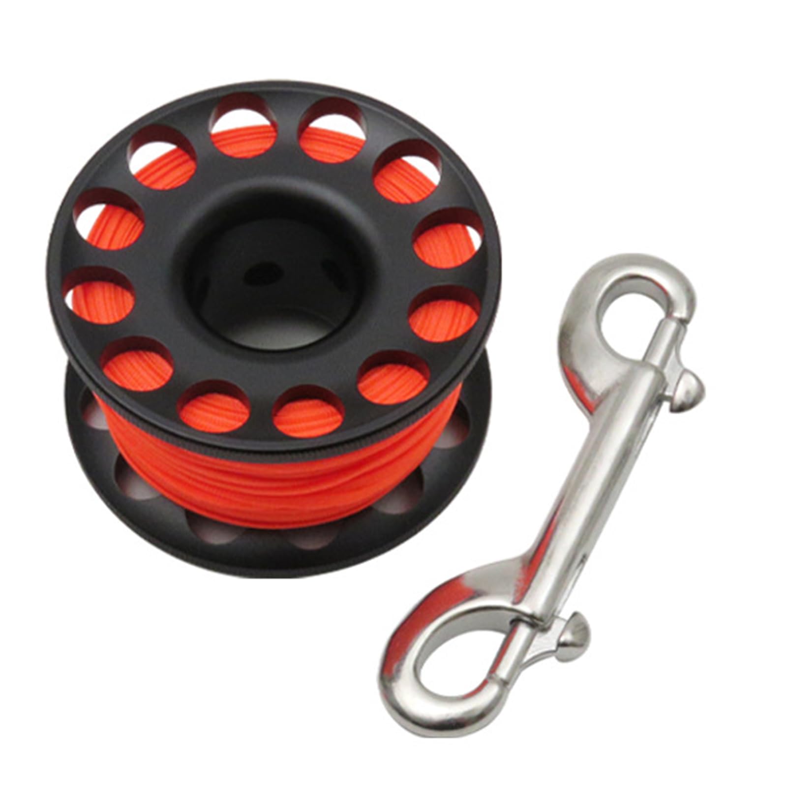 Aluminum Alloys Freediving Finger Spool Dives Reel Scubas Spool Finger Reel with Double Ended Bolts Clip Enduring Scubas Diving
